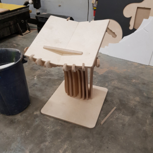 Detailed podium made from multiple pieces of high grade plywood 2