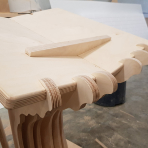 Detailed podium made from multiple pieces of high grade plywood